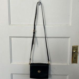 Coach Restored Kip Turnlock Crossbody in black leather